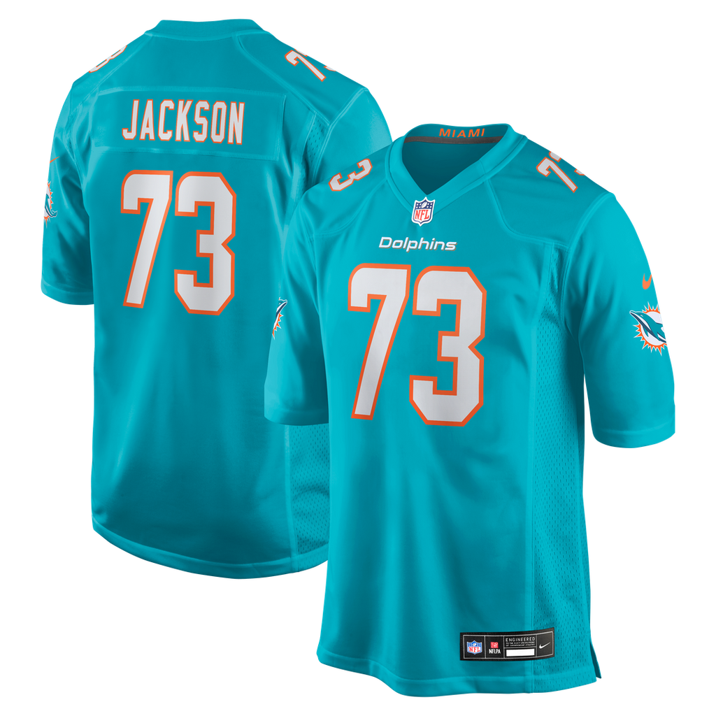 Austin Jackson Miami Dolphins Game Jersey - Aqua