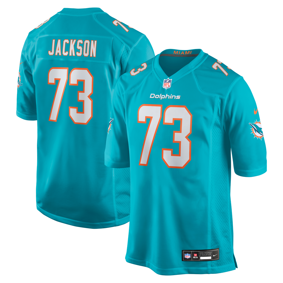 Austin Jackson Miami Dolphins Game Jersey - Aqua