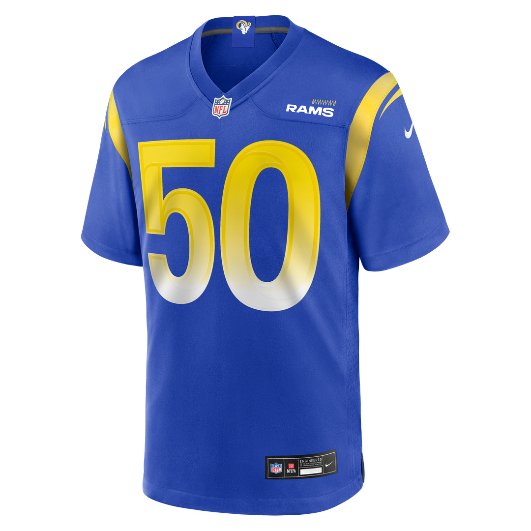 Beaux Limmer Los Angeles Rams Team Game Jersey - Royal