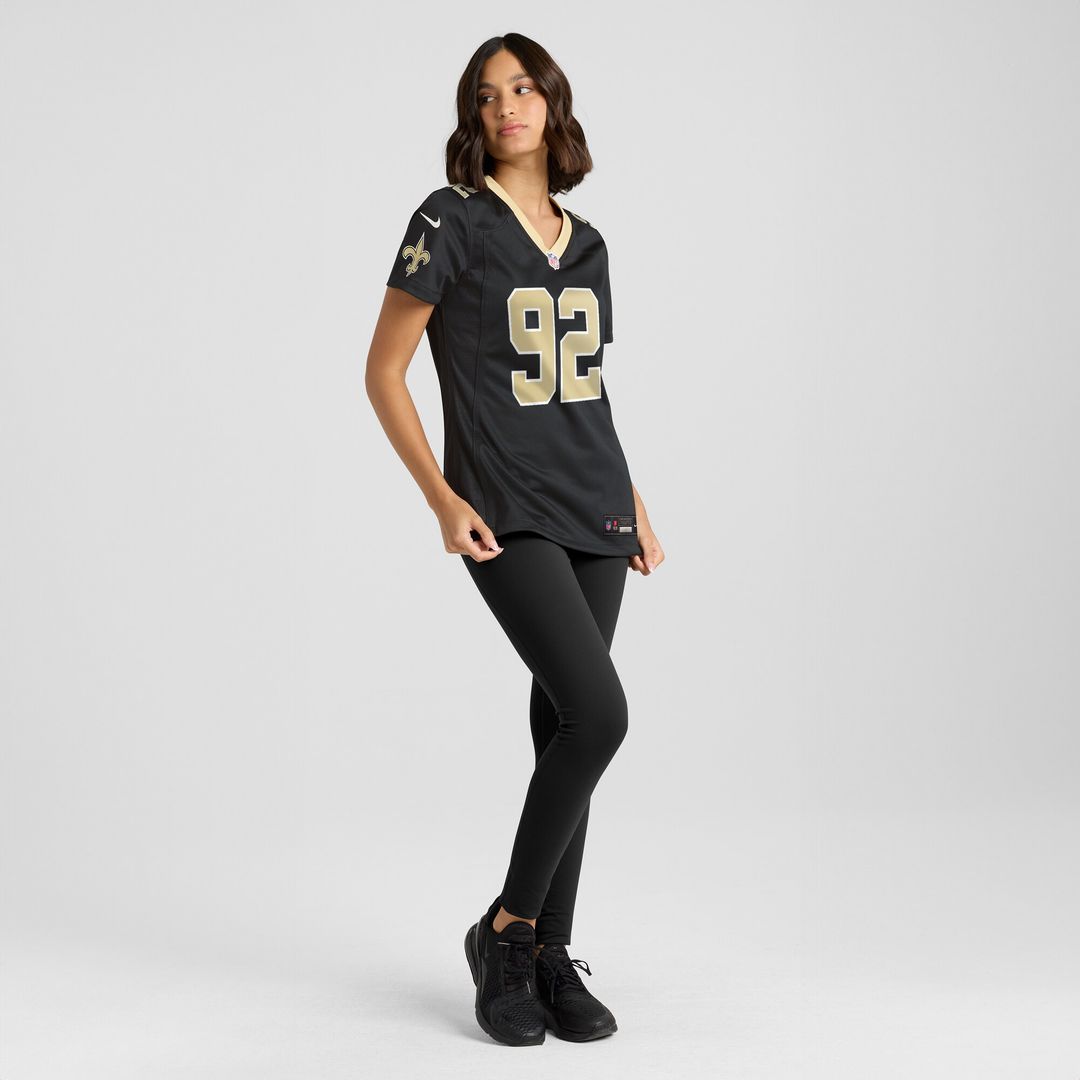 Davon Godchaux New Orleans Saints Women's Team Game Jersey - Black