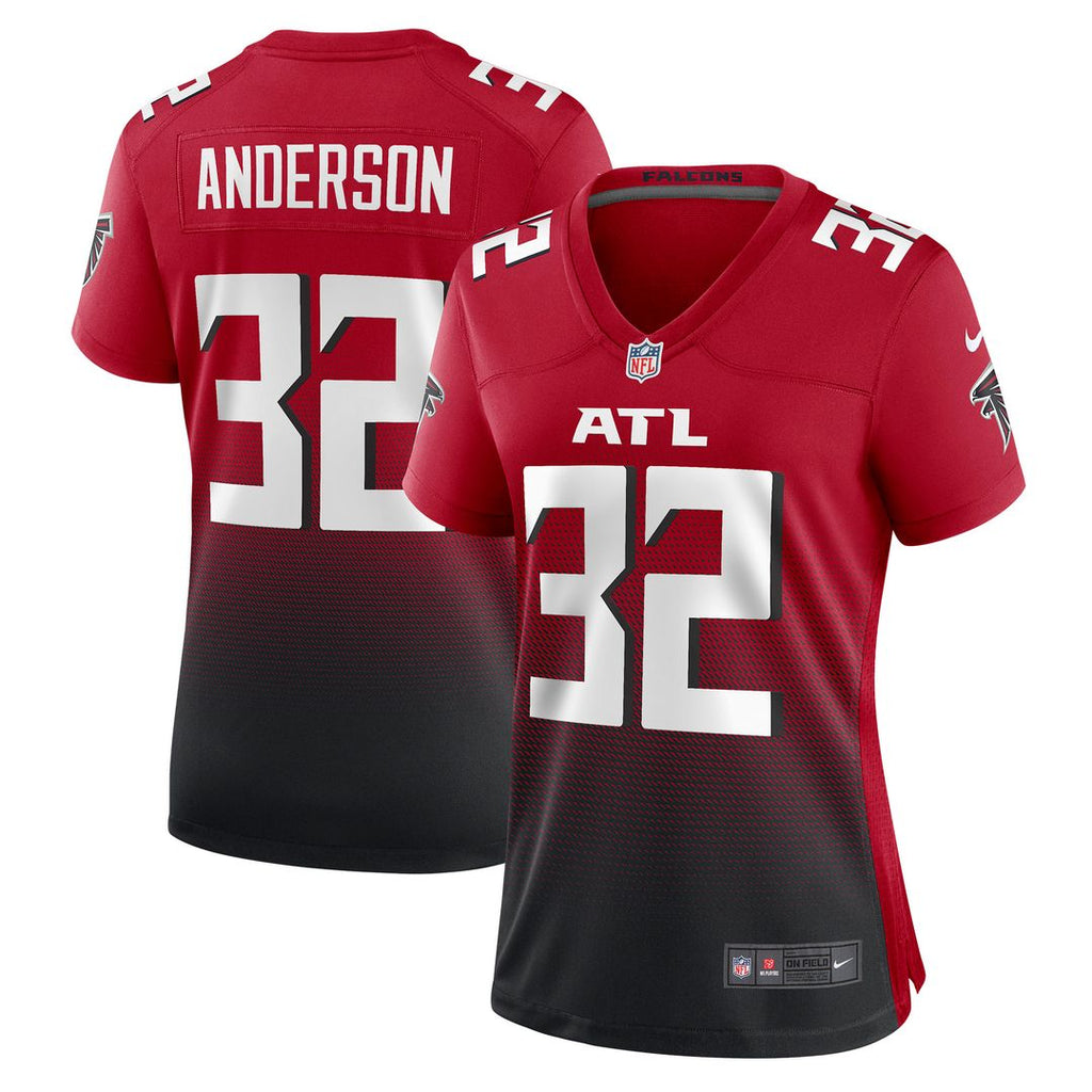 Jamal Anderson Atlanta Falcons Women's Retired Game Jersey - Red