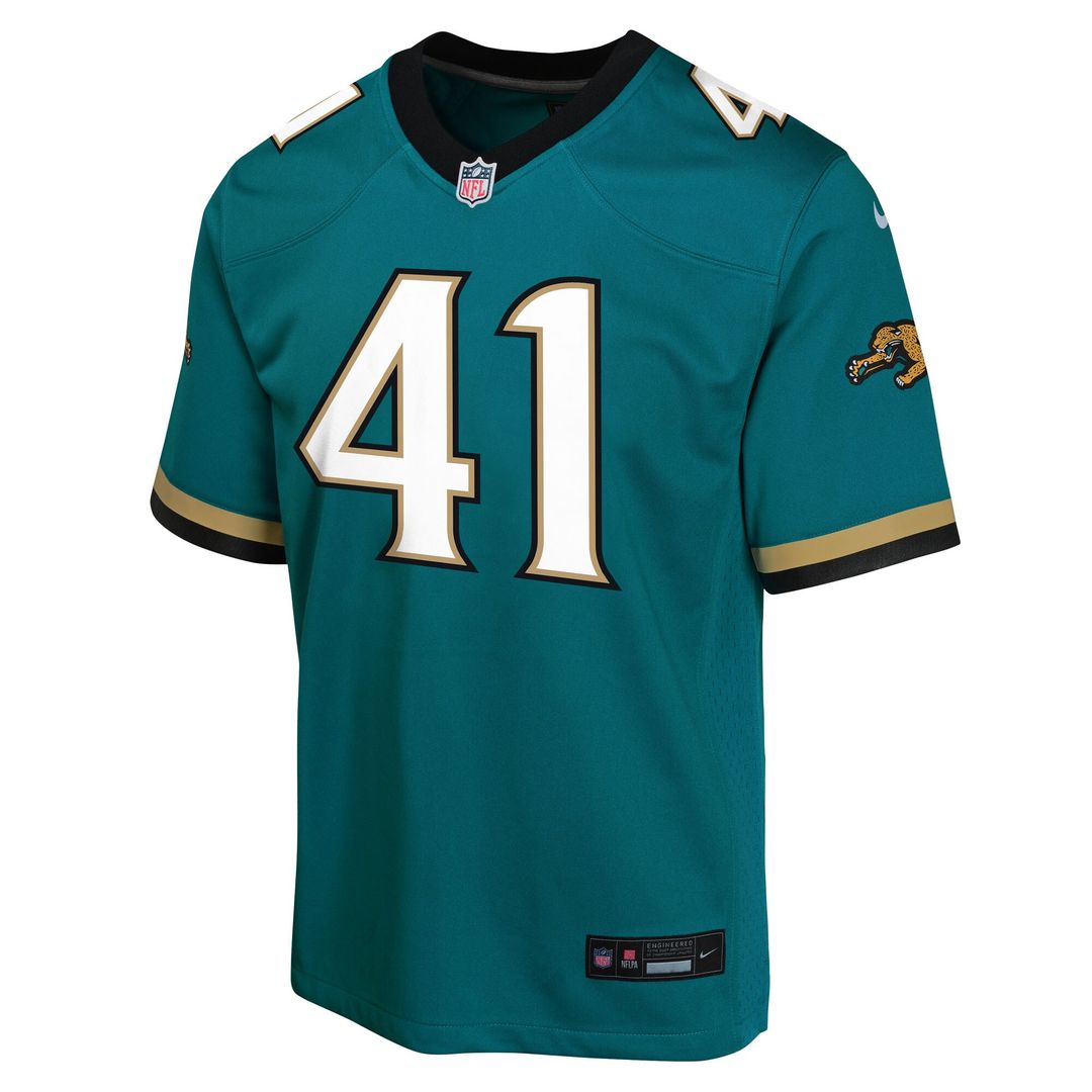 Josh Hines-Allen Jacksonville Jaguars Youth Alternate 2 Prowler Throwback Game Jersey - Teal