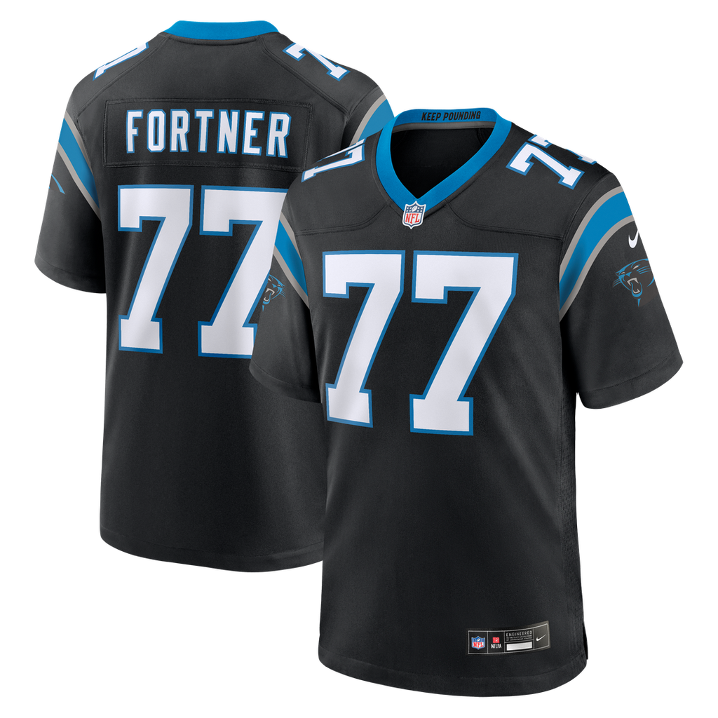 Luke Fortner Carolina Panthers Team Game Jersey - Black