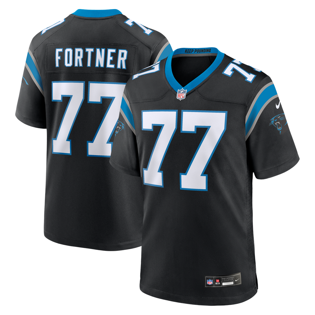 Luke Fortner Carolina Panthers Team Game Jersey - Black