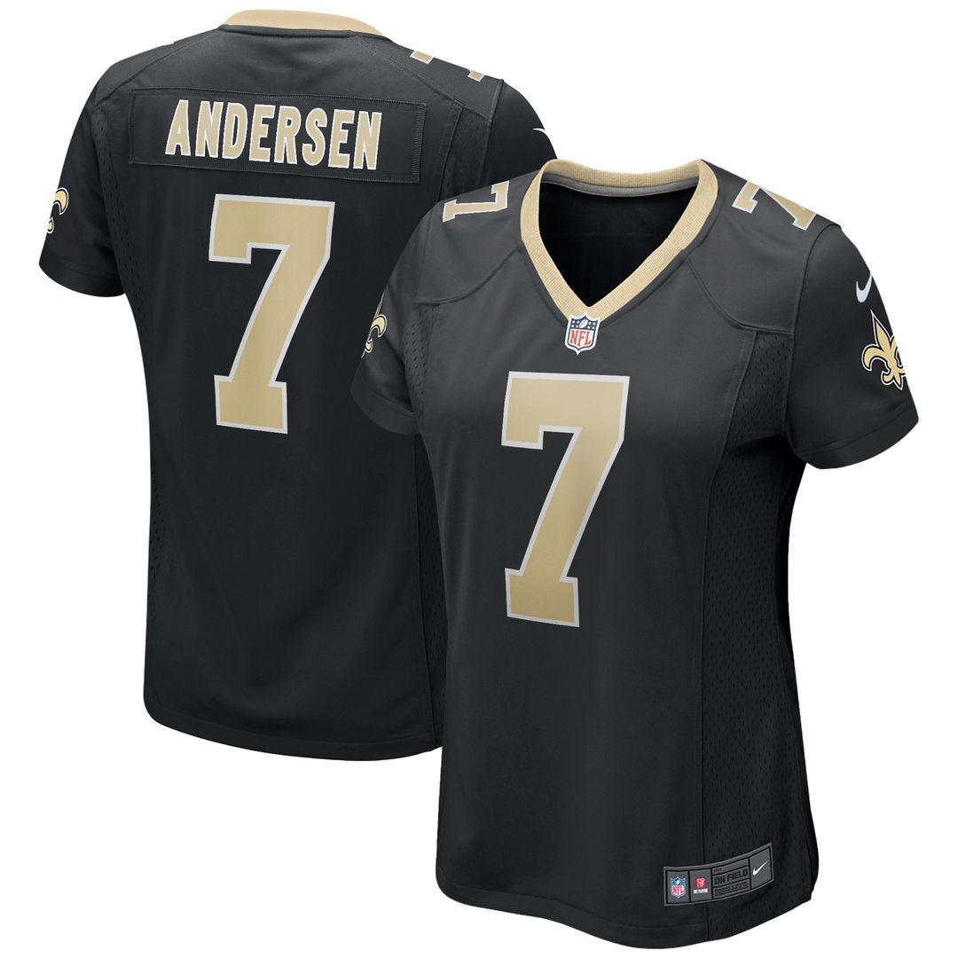 Morten Andersen New Orleans Saints Women's Game Retired Player Jersey - Black
