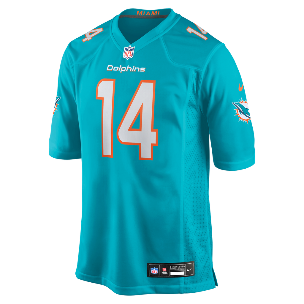 Quinn Ewers Miami Dolphins Team Game Jersey - Aqua