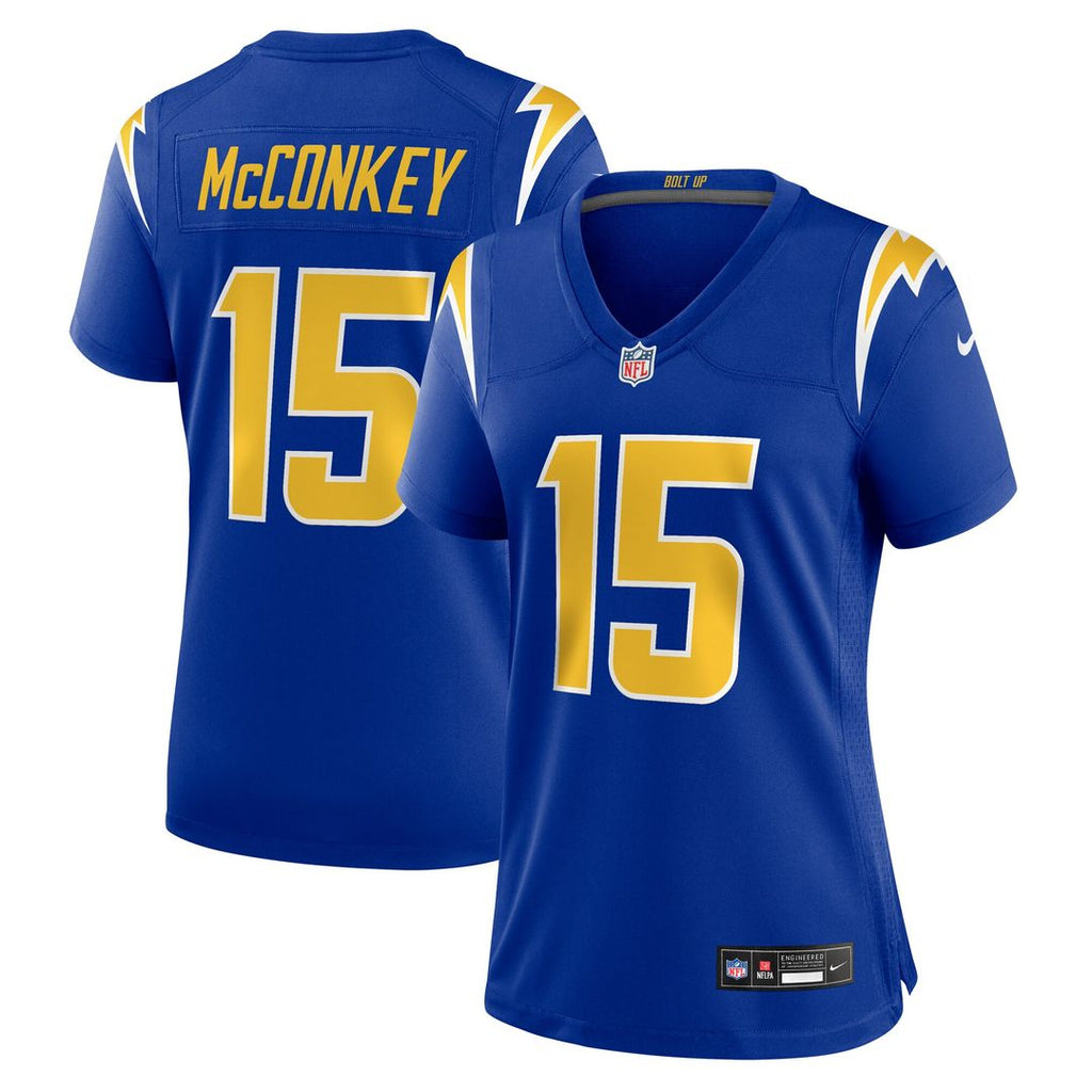 Ladd McConkey Los Angeles Chargers Women's Alternate Game Jersey - Royal