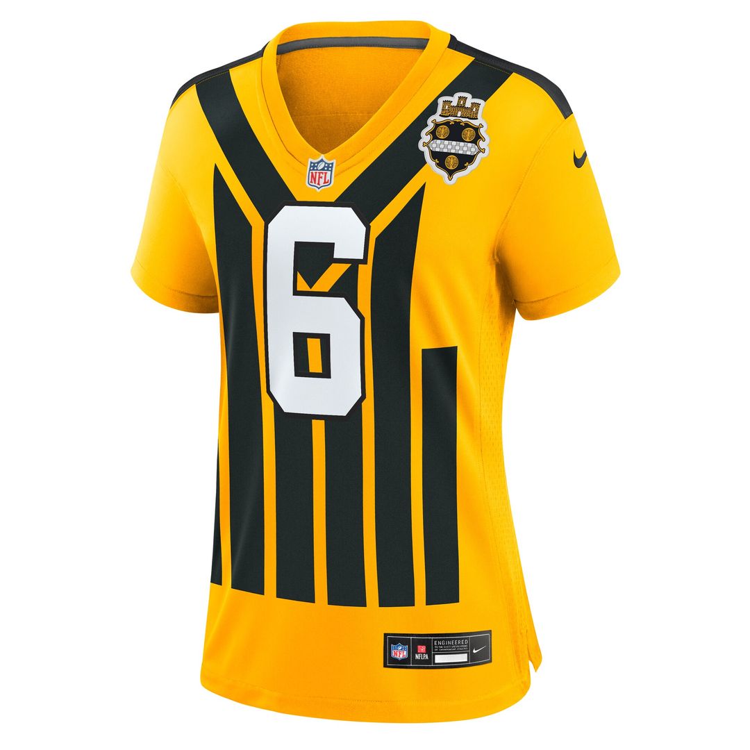 Patrick Queen Pittsburgh Steelers Women's Alternate 1933 Throwback Game Jersey - Gold