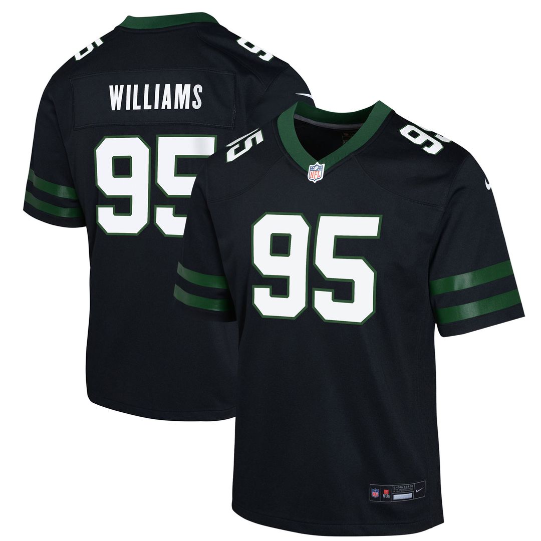 Quinnen Williams New York Jets Youth Game Jersey - Black