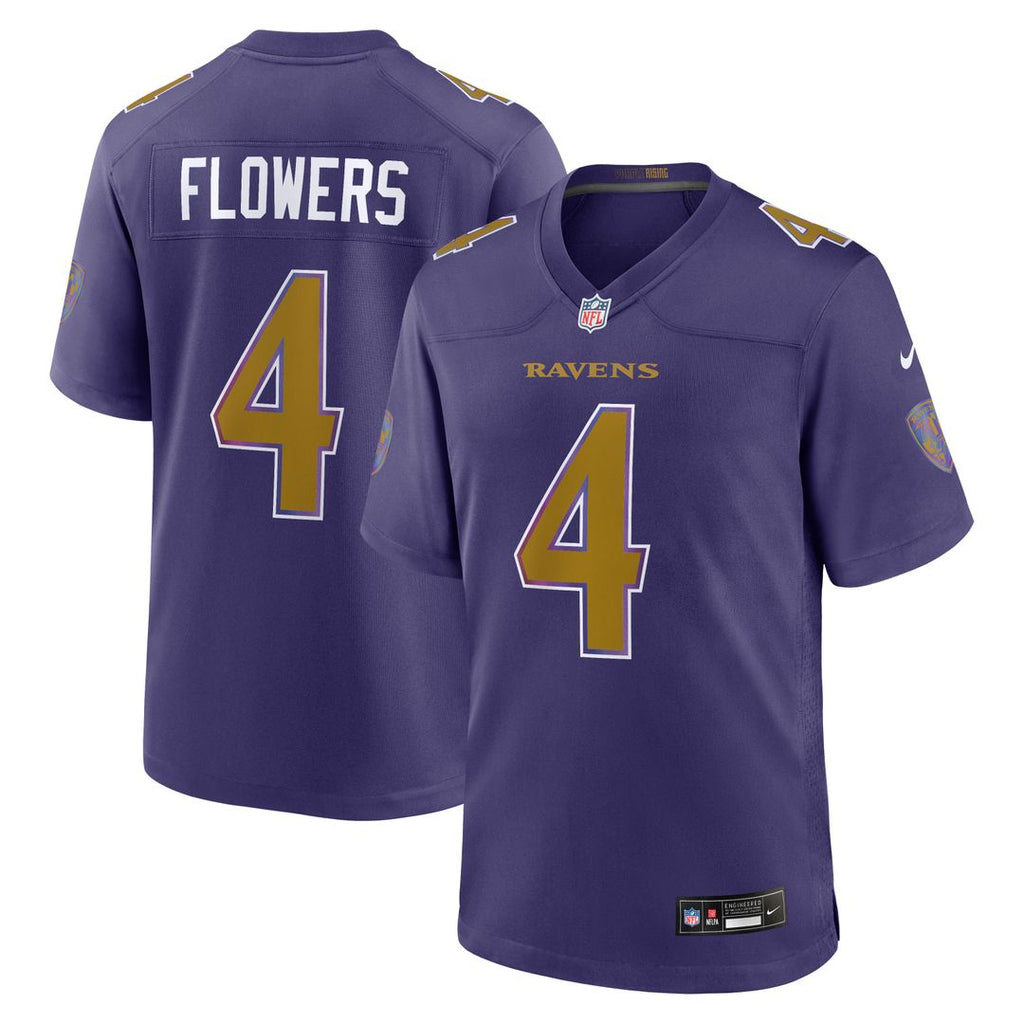 Zay Flowers Baltimore Ravens Alternate Game Jersey - Purple