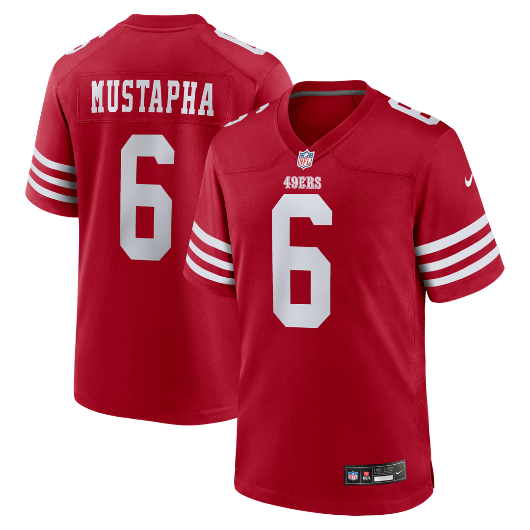 Malik Mustapha San Francisco 49ers Game Jersey - Scarlet