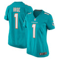 Number 1 Bride Miami Dolphins Women's Game Jersey - Aqua