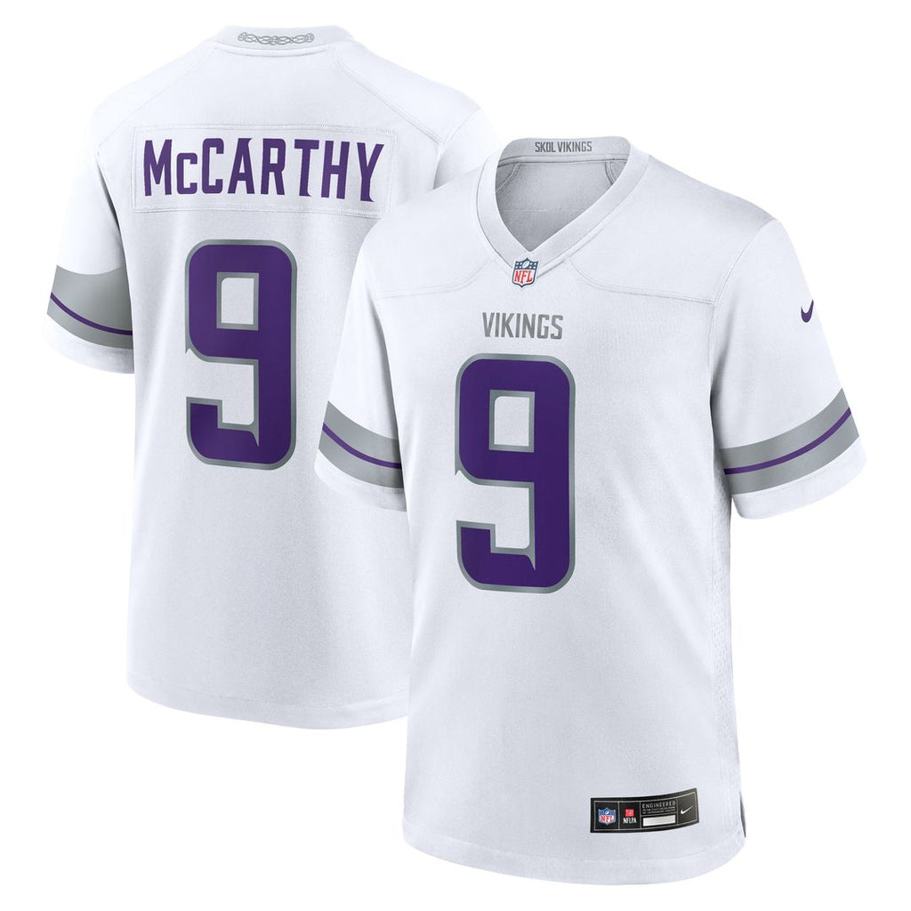 J.J. McCarthy Minnesota Vikings Player Game Jersey - Purple