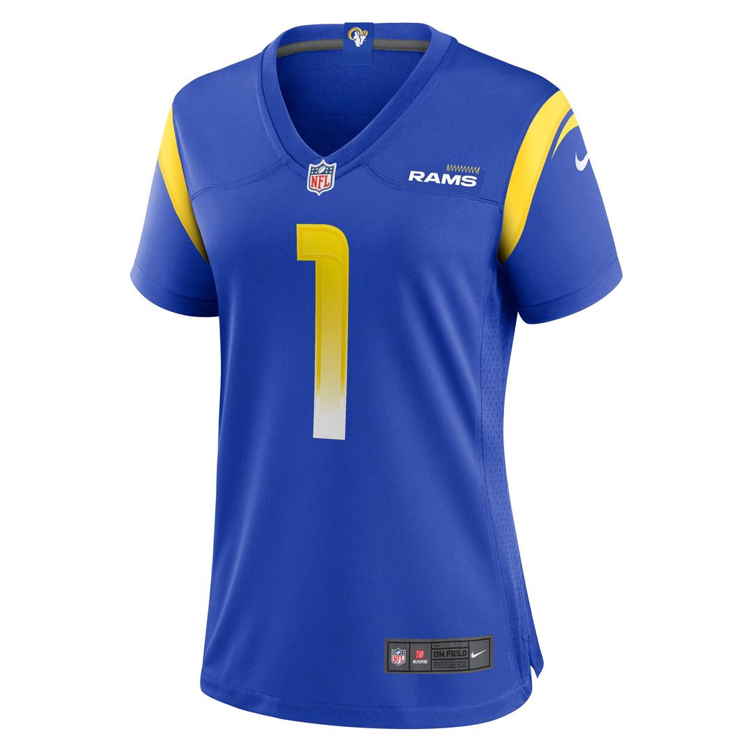 Number 1 Bride Los Angeles Rams Women's Game Jersey - Royal