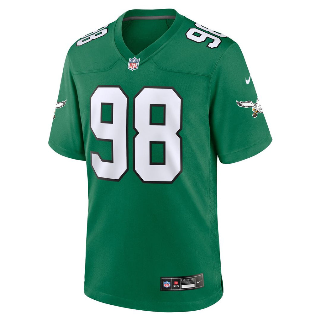 Jalen Carter Philadelphia Eagles Alternate Game Jersey - Kelly Green