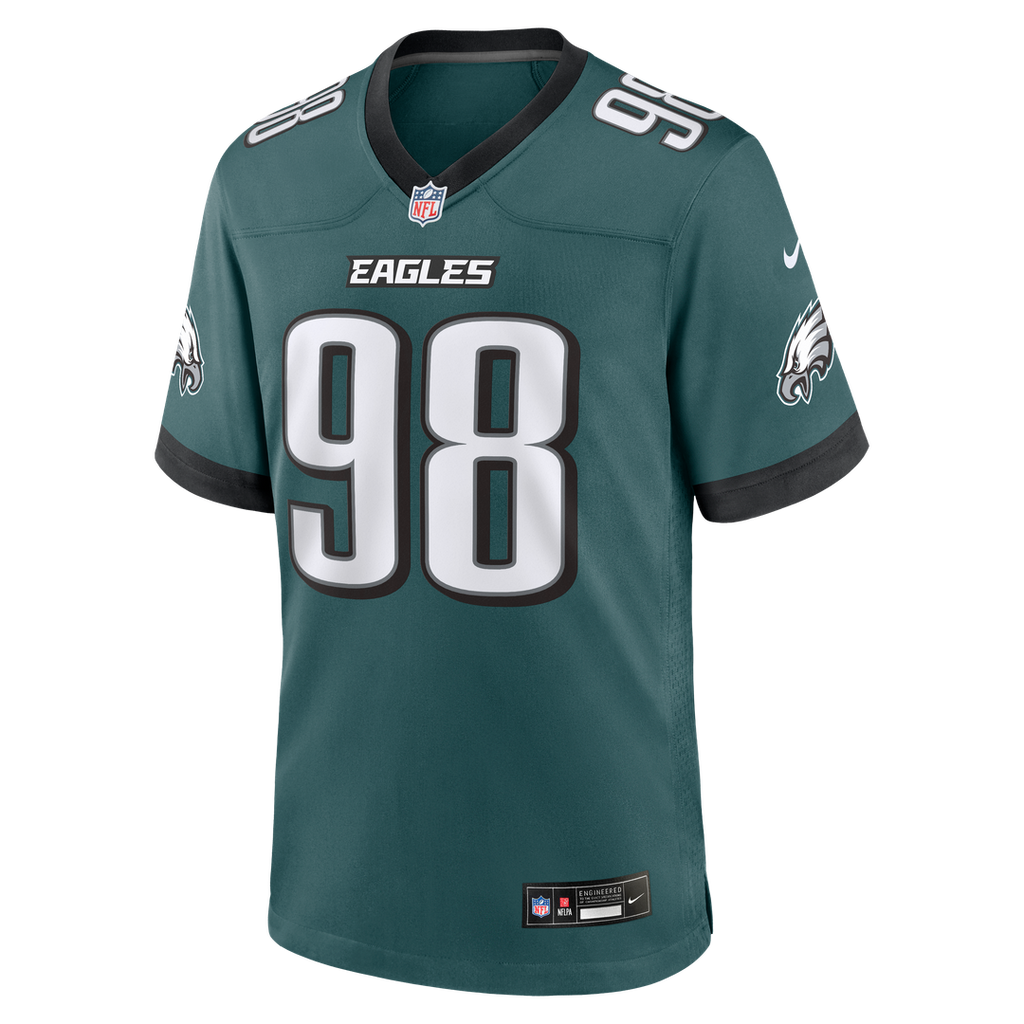 Jalen Carter Philadelphia Eagles Alternate Game Jersey - Kelly Green