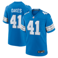 Gunnar Oakes Detroit Lions Team Game Jersey - Blue