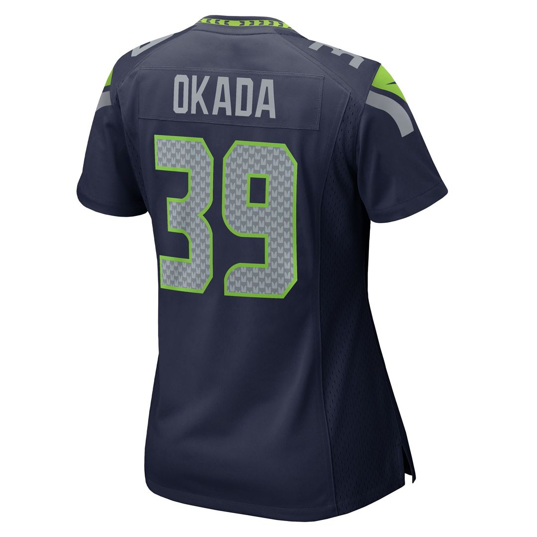 Ty Okada Seattle Seahawks Women's Team Game Jersey - College Navy