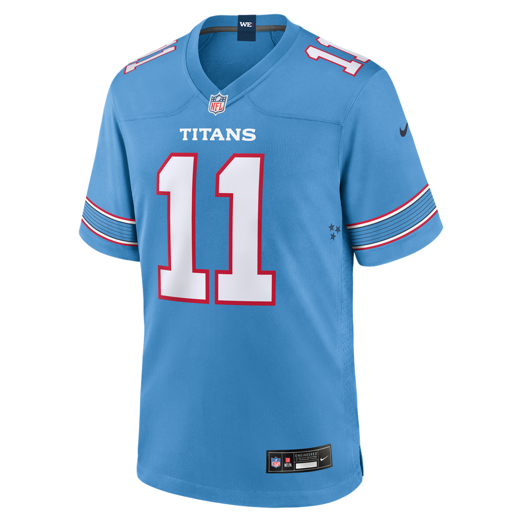Jermaine Johnson II Tennessee Titans Team Game Jersey - Light Blue