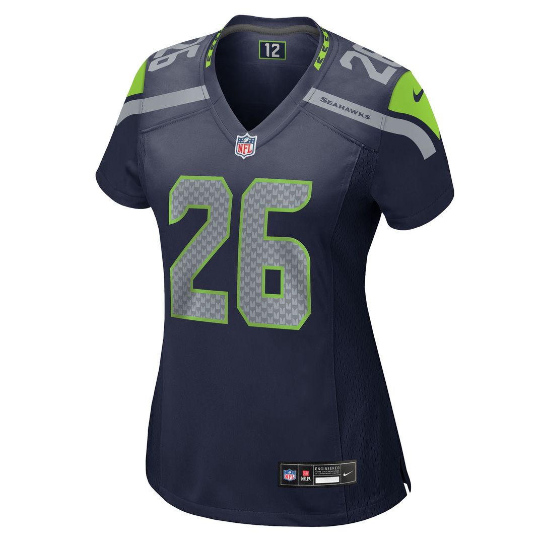 Zach Charbonnet Seattle Seahawks Women's Team Game Jersey - College Navy
