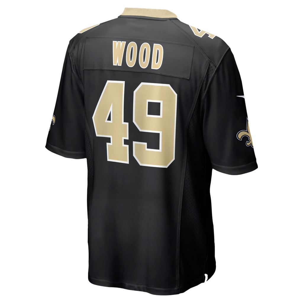 Zach Wood New Orleans Saints Game Jersey - Black
