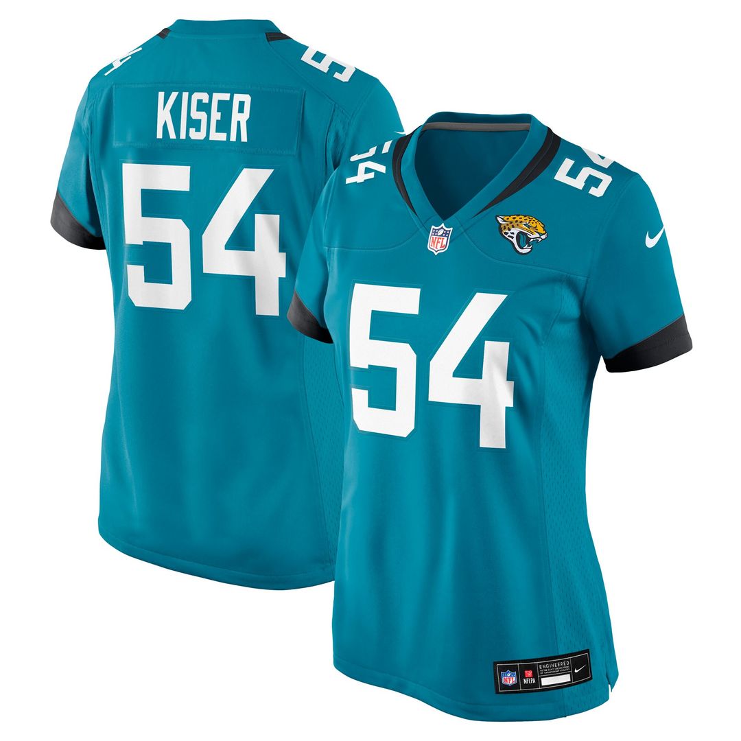 Jack Kiser Jacksonville Jaguars Women's Team Game Jersey - Teal