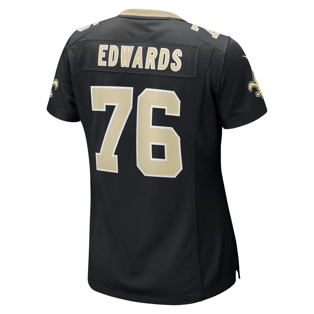 David Edwards New Orleans Saints Women's Team Game Jersey - Black