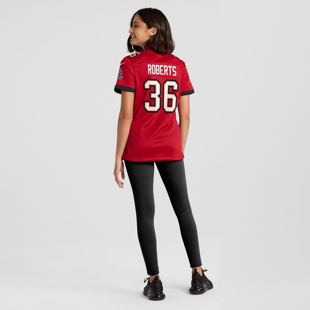 JJ Roberts Tampa Bay Buccaneers Women's Team Game Jersey - Red