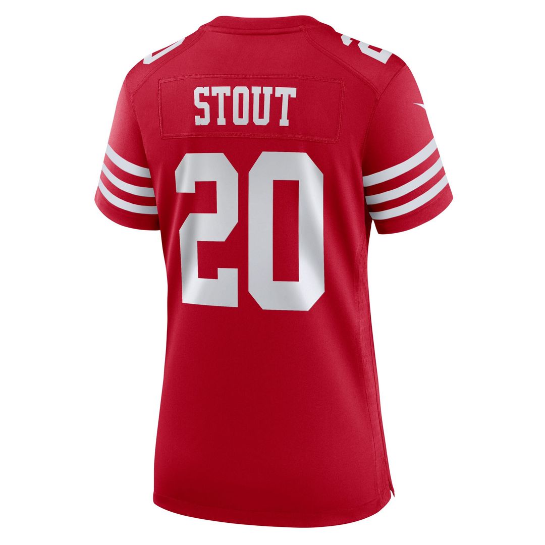 Upton Stout San Francisco 49ers Women's Team Game Jersey - Scarlet