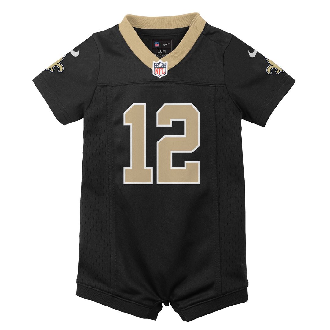Chris Olave New Orleans Saints Newborn & Infant Game Romper Jersey - Black