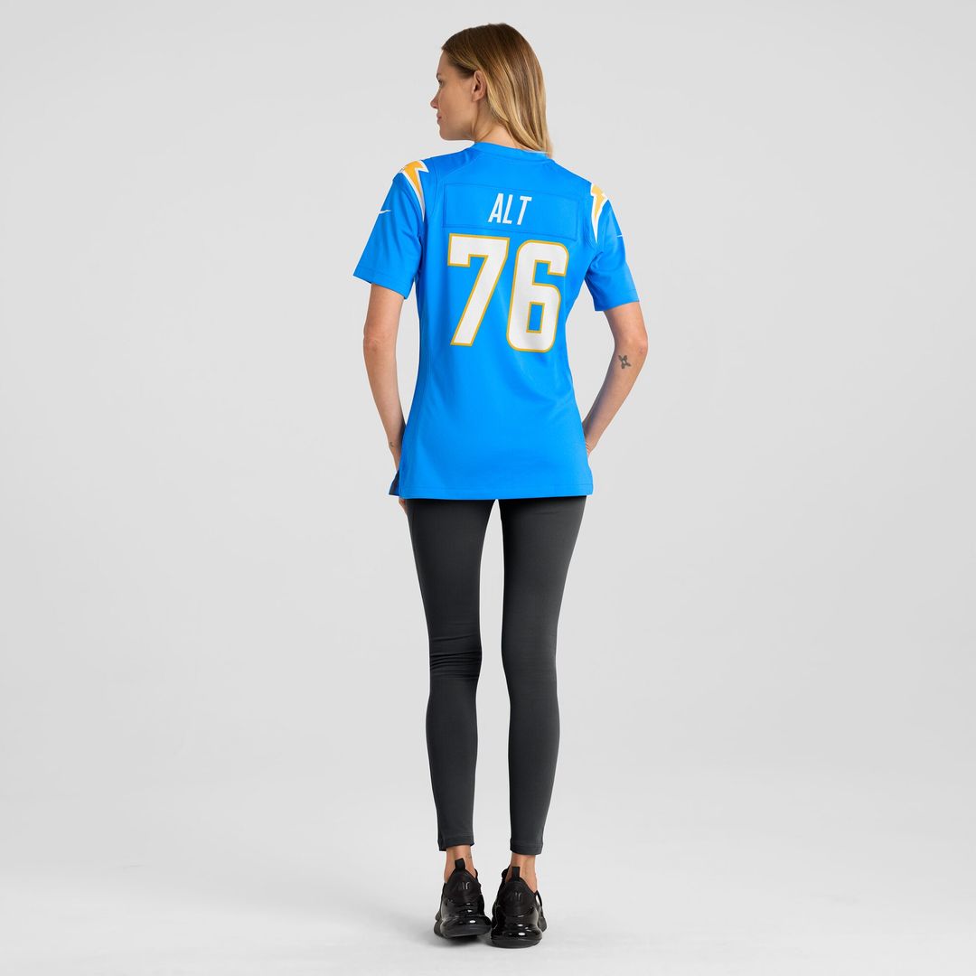 Joe Alt Los Angeles Chargers Women's 2024 Draft First Round Pick Player Game Jersey - Powder Blue