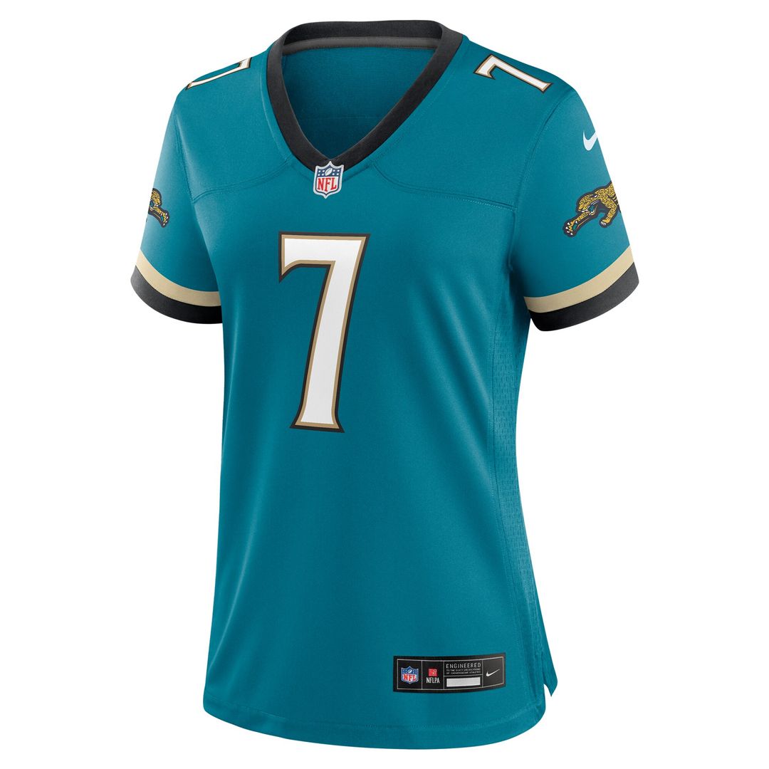 Brian Thomas Jr. Jacksonville Jaguars Women's Prowler Throwback Game Jersey - Teal