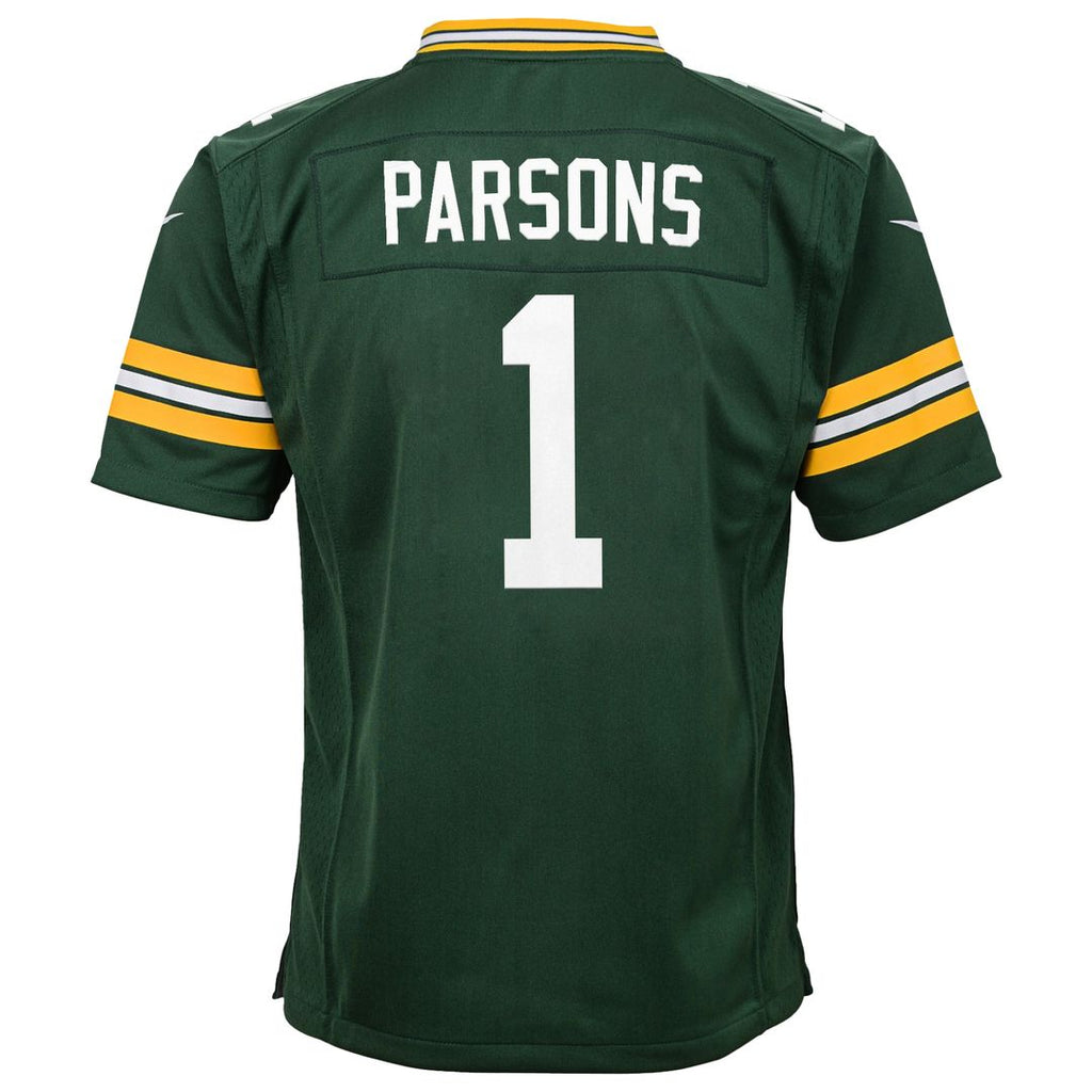 Micah Parsons Green Bay Packers Youth White Game Jersey - White