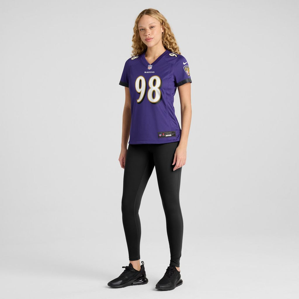 Travis Jones Baltimore Ravens Women's Player Game Jersey - Purple