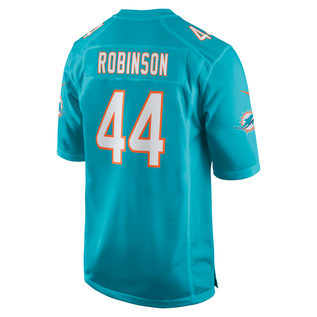 Chop Robinson Miami Dolphins Game Jersey - Aqua