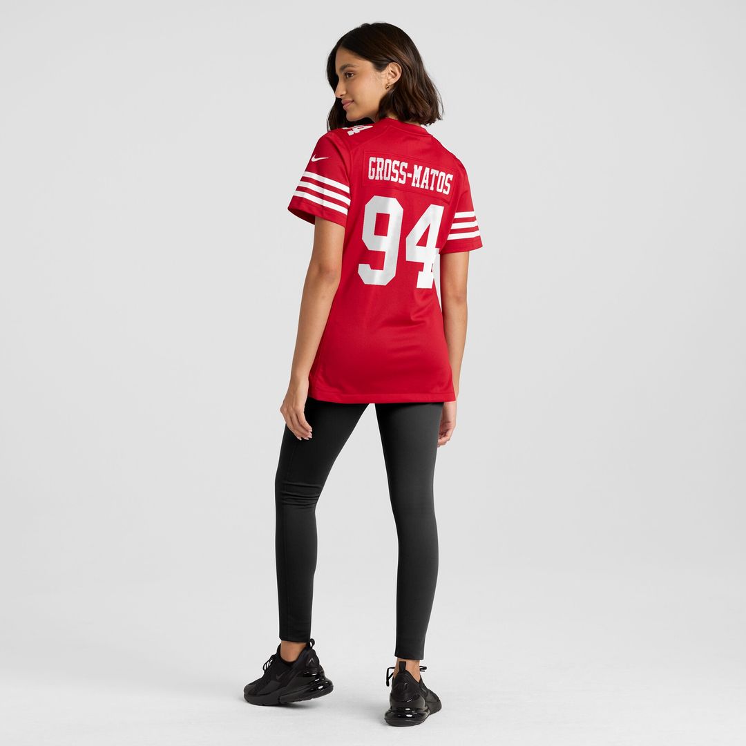 Yetur Gross-Matos San Francisco 49ers Women's Team Game Jersey - Scarlet