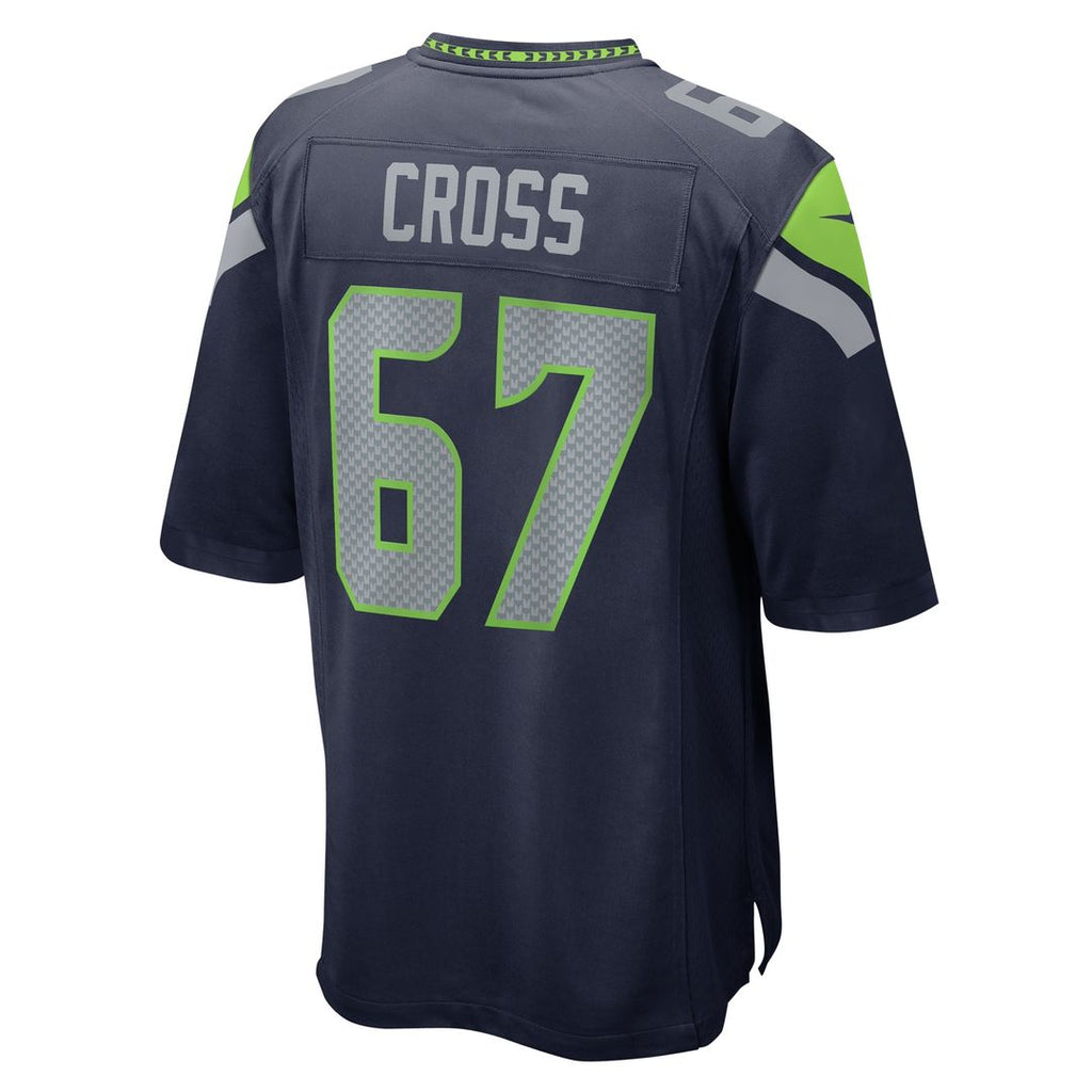 Charles Cross Seattle Seahawks Game Jersey - College Navy