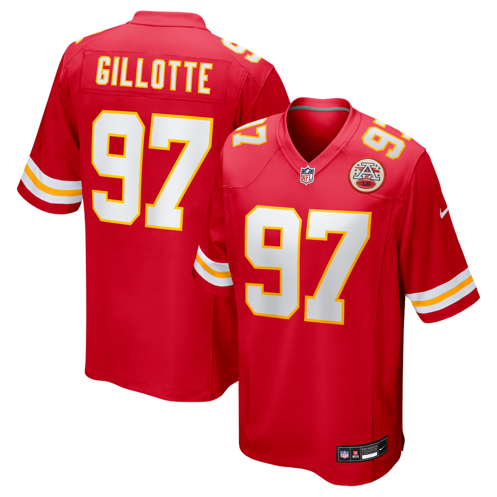 Ashton Gillotte Kansas City Chiefs Team Game Jersey - Red