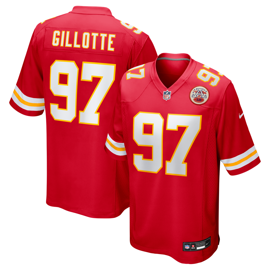Ashton Gillotte Kansas City Chiefs Team Game Jersey - Red
