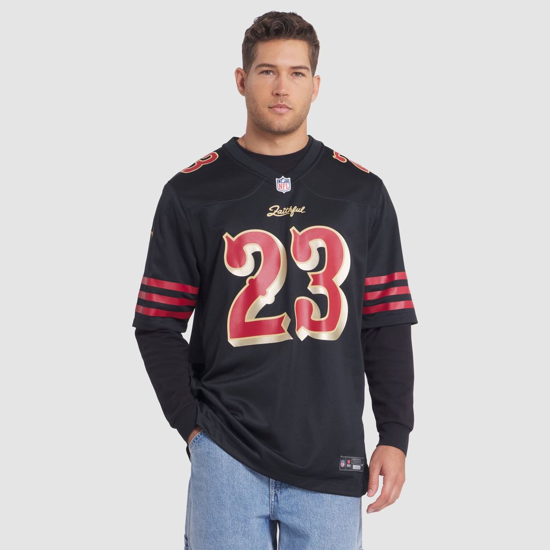 Christian McCaffrey San Francisco 49ers 2025 Rivalries Collection Game Jersey - Black