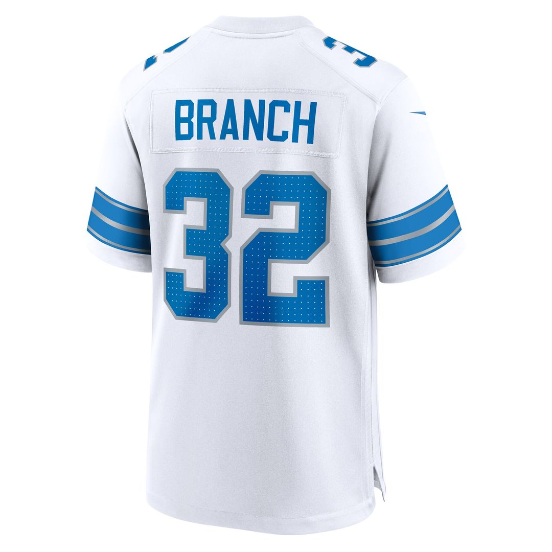 Brian Branch Detroit Lions White Game Jersey - White