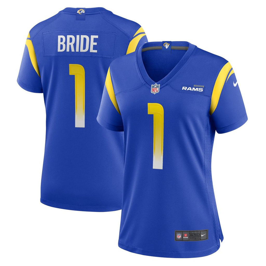 Number 1 Bride Los Angeles Rams Women's Game Jersey - Royal