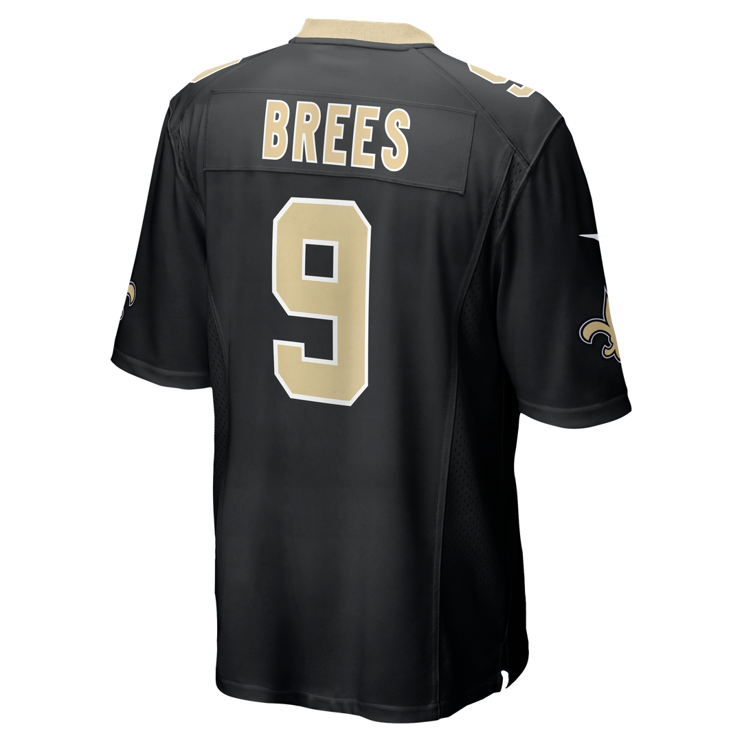 Drew Brees New Orleans Saints Team Game Jersey - Black