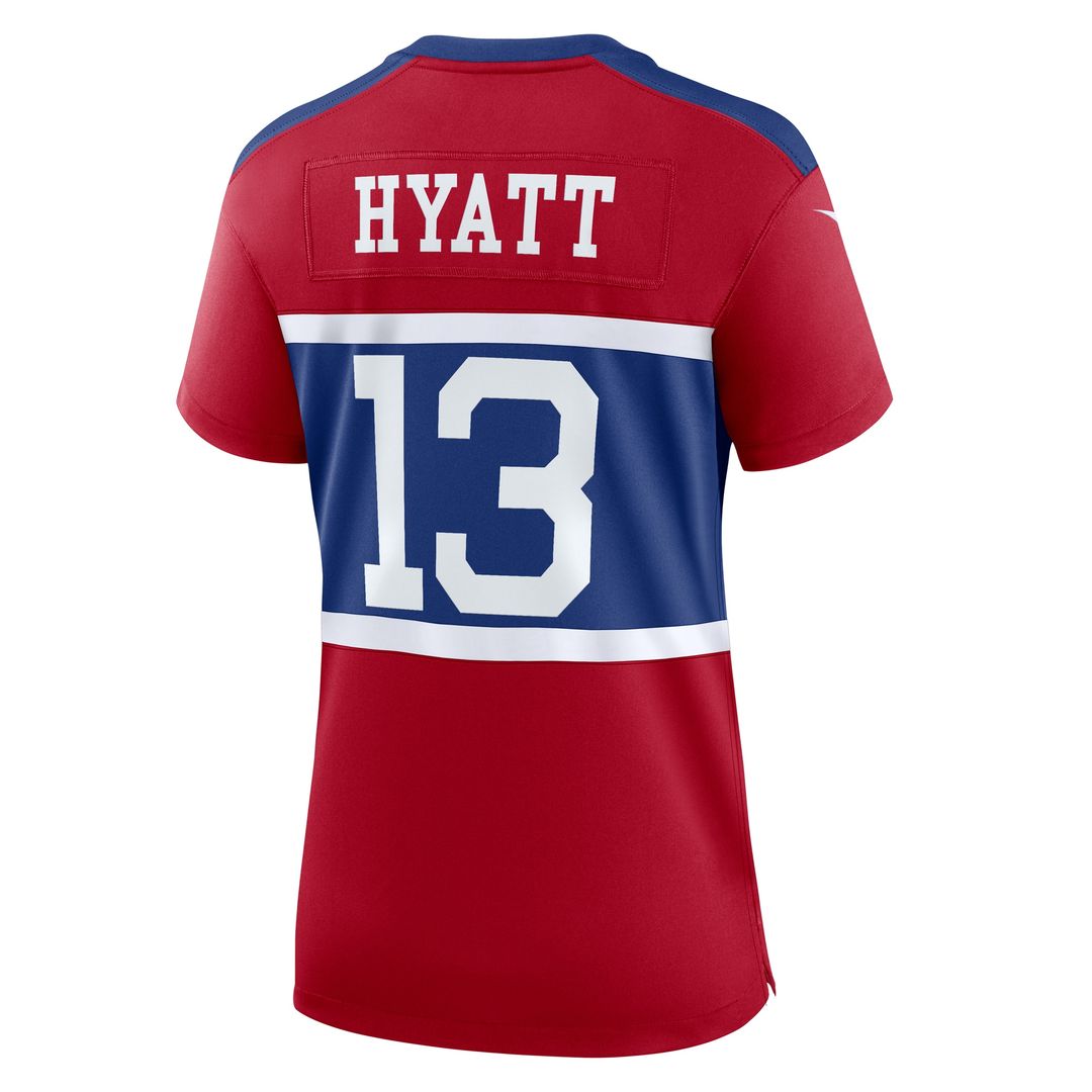 Jalin Hyatt New York Giants Women's Alternate Player Game Jersey - Century Red