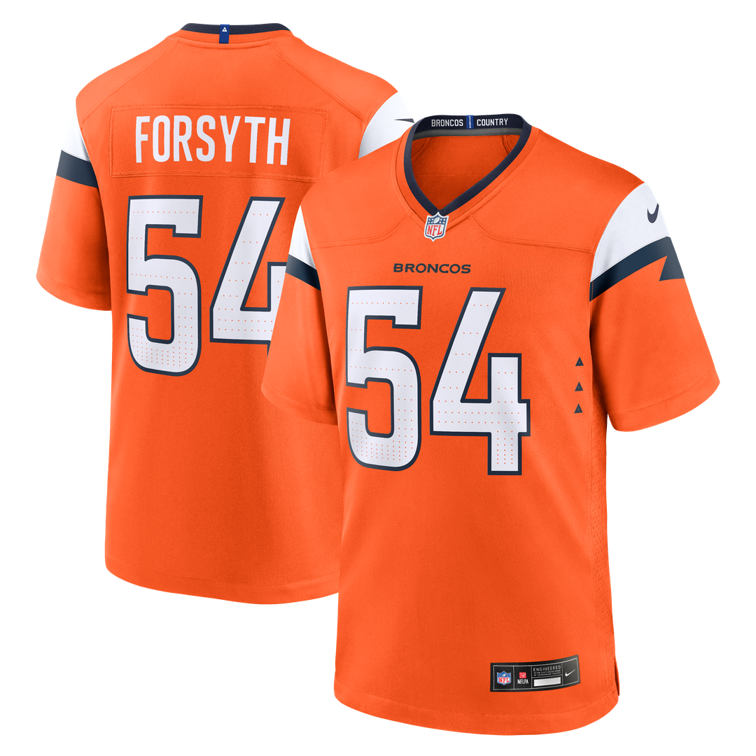 Alex Forsyth Denver Broncos Team Game Jersey - Orange
