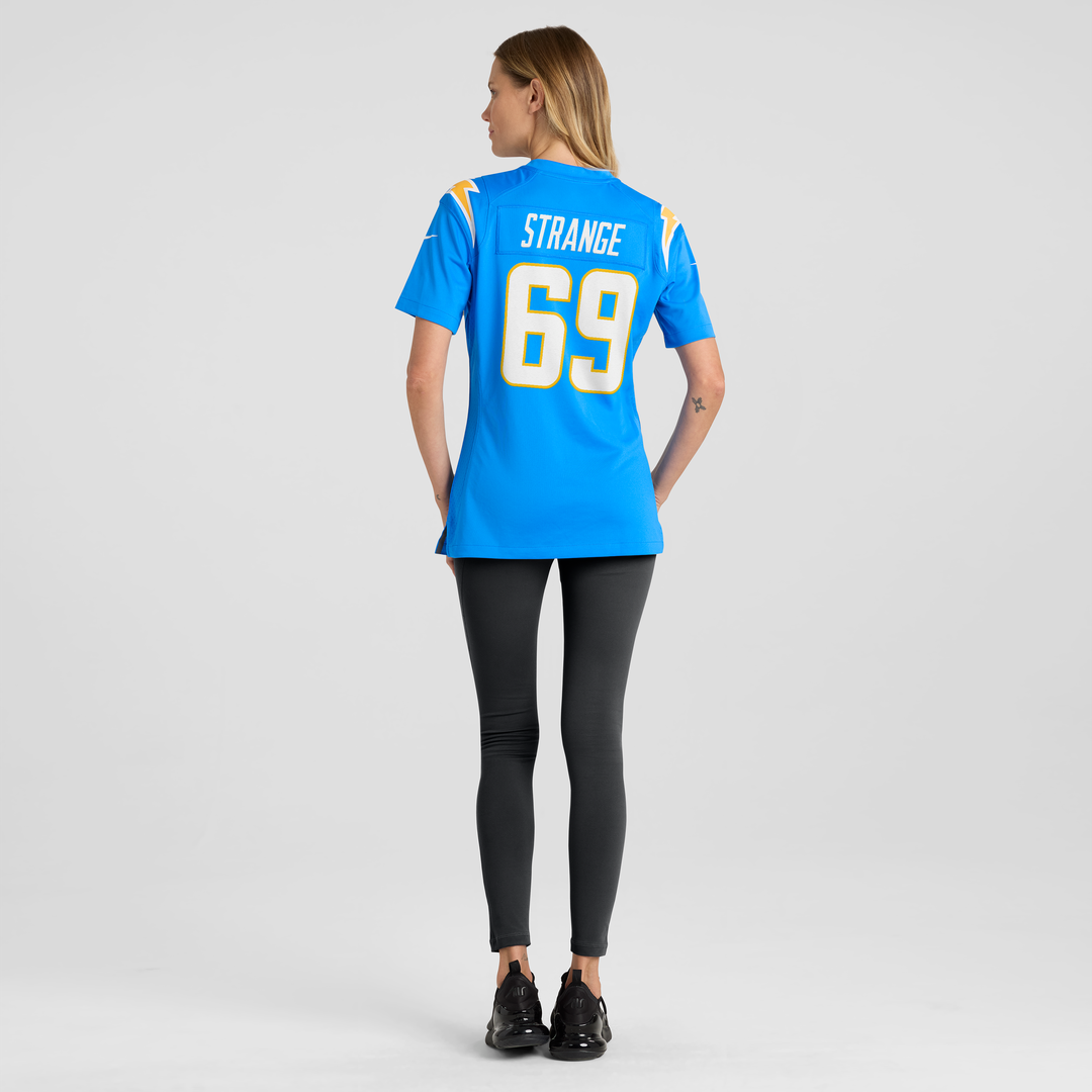 Cole Strange Los Angeles Chargers Women's Team Game Jersey - Powder Blue