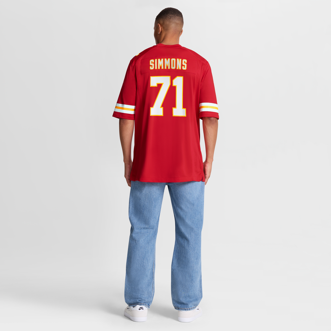 Josh Simmons Kansas City Chiefs Team Game Jersey - Red