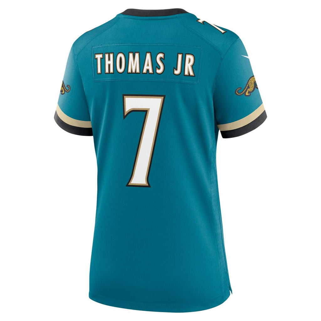 Brian Thomas Jr. Jacksonville Jaguars Women's Prowler Throwback Game Jersey - Teal