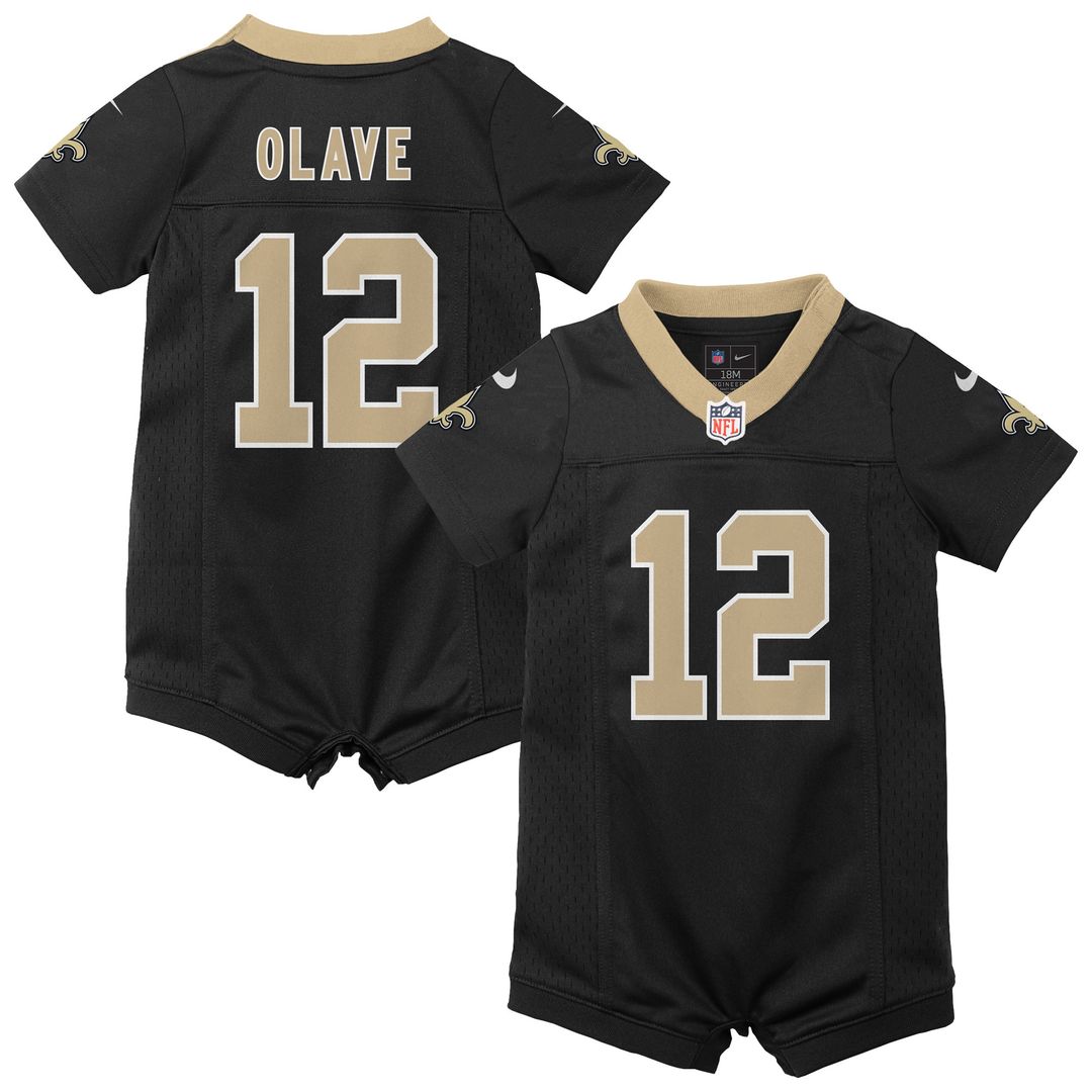 Chris Olave New Orleans Saints Newborn & Infant Game Romper Jersey - Black