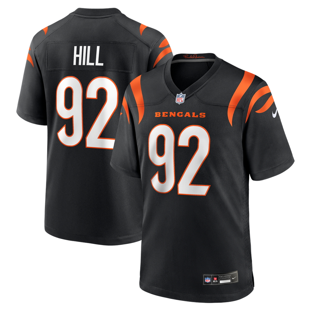 B.J. Hill Cincinnati Bengals Game Jersey - Black